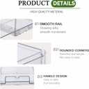 bealy 2 Pack Stackable Clear Drawer Organizer, Large Pull Out Fridge Organizers and Storage Container, Refrigerator Organizers and Storage for Fruit, Produce, Vegetables, Drinks, Snack and Food