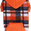 PUPTECK Dog Hoodie Puppy Sweatshirt Warm Dog Sweater Winter Clothes Cold Weather Coats for Small Medium Large Dogs, Orange, S/M