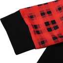 TAOHONG Merry Christmas Sweartshirt for Women Xmas Buffalo Plaid Tree Tops Color Block Snowflake Print Long Sleeve Shirt (Black, S)