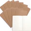 Blue Summit Supplies Blank Kraft Travel Journals Lined Pages 12 pack