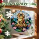 Buddha Meditation Ornament  Christmas Ornament, Christmas Tree Decoration & Perfect Holiday Decor, Namaste Decor | Gifts for Yoga, Meditation, and Mindfulness Practitioners