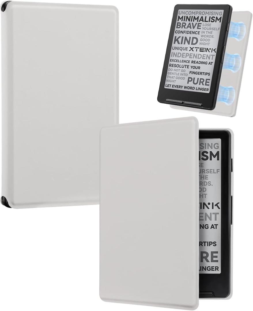 CoBak Magnetic Case for XTEINK X4, Ultra-Lightweight Protective Cover for Xteink X4 E-Reader, Secure Magnetic Attachment(Grey)