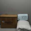 Martha Stewart White Goose Feather Down Fiber Comforter King Size- All Season Duvet Insert, Noiseless Fabric with 60oz Filled Luxury Cloud Fluffy Bed Comforter with 8 Corner Loops, White 106x90inch