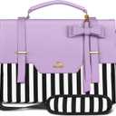 MATEIN Laptop Tote Bag for Women, 15.6 inch Cute Computer Sleeve Case Briefcase with RFID Pocket for Nurse Teacher, Lightweight Messenger Carrying Shoulder Handbag, Sister Gift for Office Work, Purple