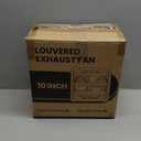 HG Power 10 Inch Shutter Exhaust Fan, 647CFM Quiet Garage Exhaust Fan with 8 Foot Long ON/OFF Switch Cable for Chicken Coop, Shed, Basement, Gable, Kitchen, Attic Ventilation Use, Black