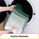 Arotive Shower Curtain for Bathroom, Dark Green and White Ombre Fabric Shower Curtain Sets with 12 Hooks, Waterproof & Machine Washable, 72x72 Inches