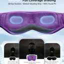TOPOINT Sleep Mask with Bluetooth Headphones, 3D Eye Mask for Sleep Headphones with White Noise, Total Blackout, 5.4 Bluetooth, Timer, 15 Hours for Women Men, Travel, Meditation, Nap, CPAP Users