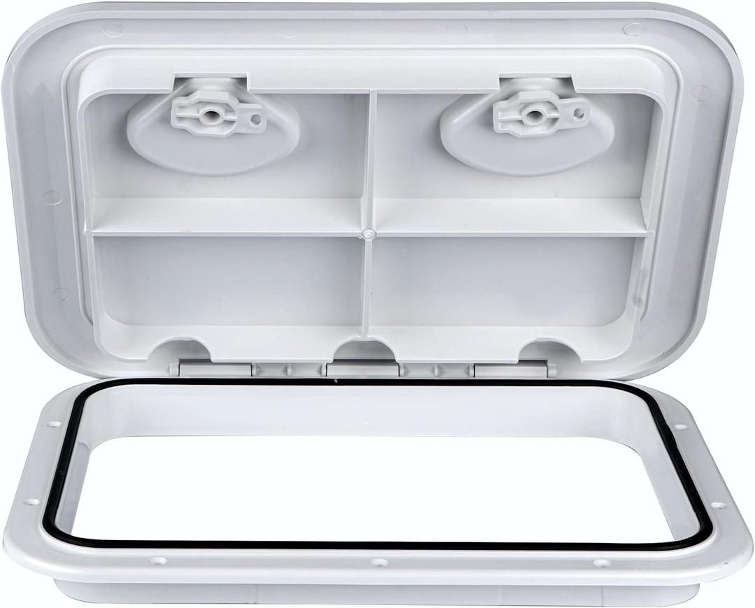 smartmarine White Marine Deck Access Hatch 17.312.4" Boat Hatch & Lid,Rectangle Boat Deck Hatch