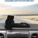 for Ford F150 Center Console Dash Tray Phone Holder Mount, 360 Degree Rotation Phone Holder Stand Dashboard Storage Box Organizer Tray Compatible with Ford F150 2009-2014