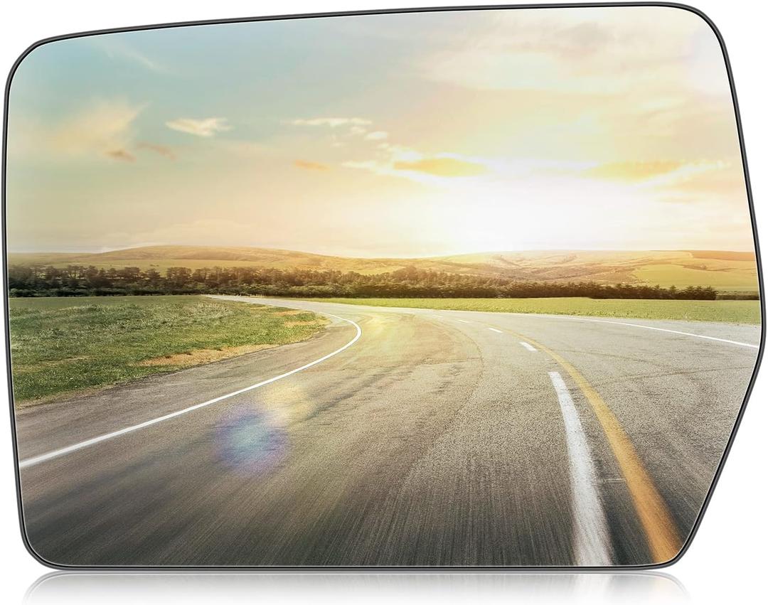 Driver Left Side Power Heated Mirror Glass Fits for 2004-2014 Ford F-150 Replacement for 4L3Z-17K707-DB