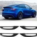Qiilu Door Handle Cover Carbon Fiber Abs 4Pcs Car Anti Freezing Replacement for Y