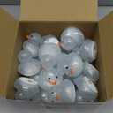 Deekin 48 Pcs LED Light Up Rubber Duck 2'' Mix Color Cute Small Ducks Glow Toy for Duck Birthday Party Baby Shower Supplies Party Favors Decor Creative Gift Classroom Prizes (Clear)