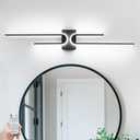 Modern LED Bathroom Light Fixtures, Black Vanity Light with Remote Control, Bathroom Lighting Over Mirror, Dimmable Wall Light for Bath, 39.17 inch Wall Sconce Lighting for Bedroom Living Room