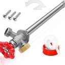 Boltigen 12inch Anti-Siphon Frost Free Sillcock Valve, No Lead Brass Freeze Proof Outdoor Water Faucet, 1/2" NPT X 3/4'' GHT Hose Bib Frost Free Outside Spigot