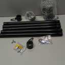 ZMTECH Flag Pole - Upgraded Bracket, 6 FT Stainless Steel Flag Poles for Outside House, Residential or Commerical, Tangle Free Flag Pole Kit for American Flag (Without Flag, Black)