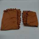 Move Over Burnt Orange Pillowcases Queen Size Boho Pillowcases Standard Set of 2 Cute Pom Pom Pillowcases Rust Ball Fringe Bed Pillow Pillow Cases Caramel Pillow Covers with Pocket Closure, Pack of 2