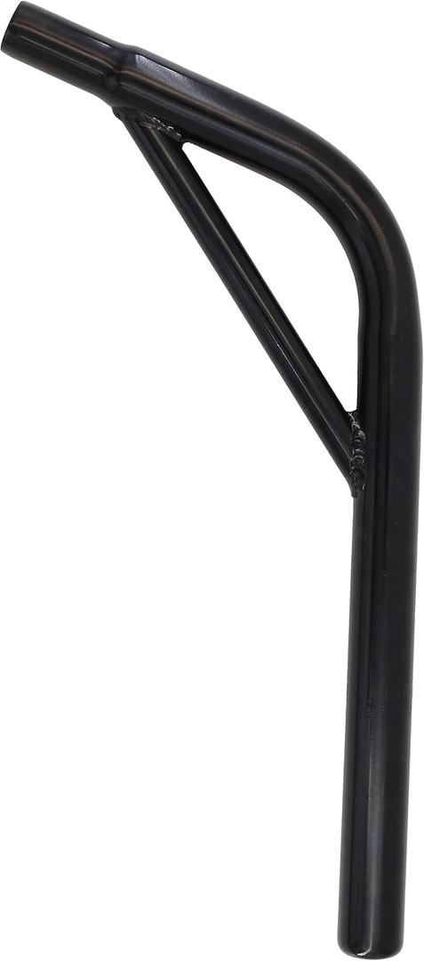 Bike Seat Post with Support, Steel Lay Back BMX Bicycle Seat Post w/ Support, Multiple Sizes (Black) (27.2 X 350mm)