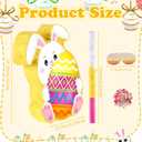 Bunny Easter Egg Piata with Blindfold, Bat and Filler, Funny Cute Bunny Party Favors for Cute Bunny Easter Egg Theme Kids and Adults Party Supplies Decoration (Cute)