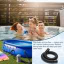 Jadive 2 Pack Pool Pump Replacement Hose Kit Heavy Duty Flexible Filter Hoses 1.5" Diameter 39" Long for Above Ground Pools Skimmers and Sand Filters UV Resistant with 4 Stainless Steel Clamps(Black)