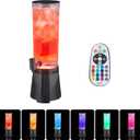 WILON 3L LED Beverage Dispenser, Black Drink Dispenser for Parties with Ice Tube and LED Light, Beverage Container for Beer Juice Tea Soda, Drink Fountains for Parties (Water Cup not Included) (EXP 12/31/36)