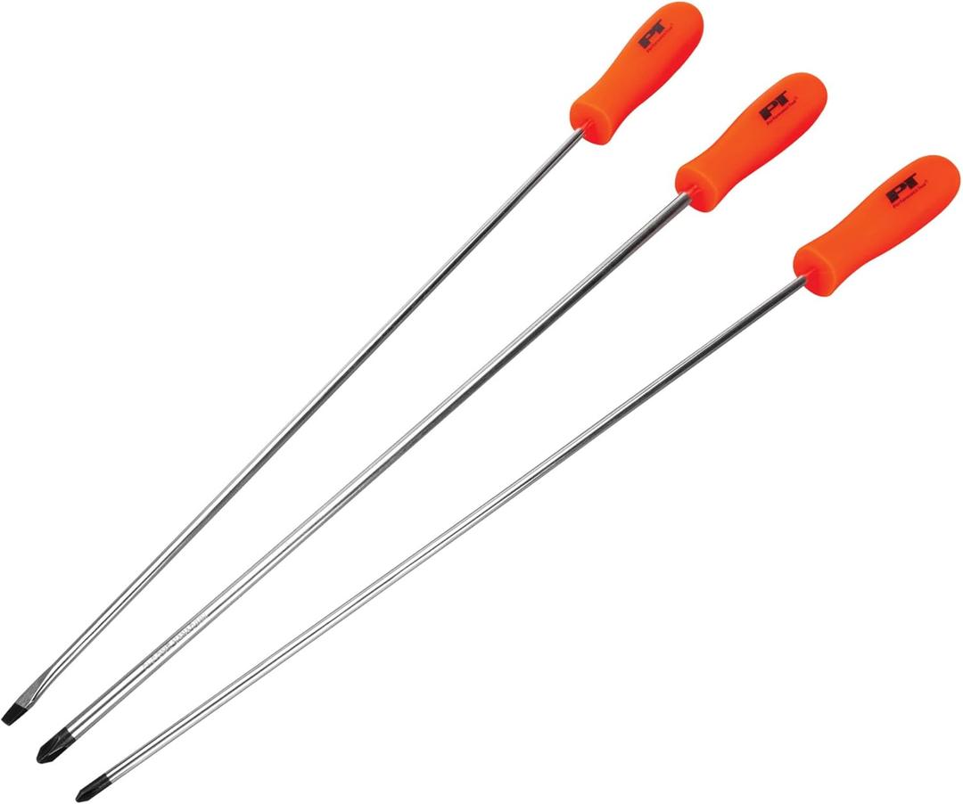 Performance Tool W924 Long Shaft Screwdriver Set, 3-Piece