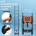 Telescoping Ladder，8.5FT Extension Ladder，One-Step Collapsible, Aluminum Ladder for RV Home Outdoor, 330lbs Max Capacity