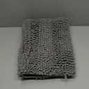 Thick Bathroom Rugs 30x20, Extra Soft Absorbent Chenille Striped Bath Rugs, Rubber Backing, Machine Wash Dry, Bath Mats for Bathroom Floor, Tub and Shower, Home Decor Accessories, Grey