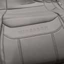 MINGBRON Black Car Seat Cover with Lumbar Support, Car Seat Protector Waterproof, Nappa Leather Car Seat Cushion, Car Seat Covers Front Seats and Back Fit for Most Cars