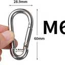 Heavy Duty Galvanized Steel Carabiner Clip Spring Snap Hook Spring Snap Hook Clips (2.36IN-48PCS)