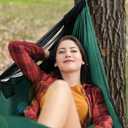 Covacure Camping Hammock - Lightweight Double Hammock, Hold Up to 772lbs, Portable Hammocks for Indoor, Outdoor, Hiking, Camping, Backpacking, Travel, Backyard, Beach Dark Green
