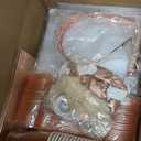 274 Pcs Rose Gold Bridal Shower Decorations, Bachelorette Party Decorations Favors - "BRIDE TO BE" Banner, Veil, Balloon, Photo Props, Tableware with Rose Gold for 25 Guests