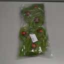 17 Inch Christmas Tree Picks, 6 PCS Lime Green Furry Curly Stems with Red Glitter Balls, Flexible Christmas Tree Topper Decorations for Holiday Arrangements, Wreaths & Table Christmas Decor