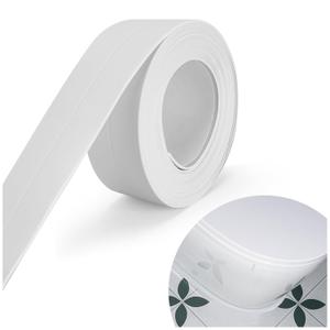 2 x Caulk Tape, Caulking Tape, SOFYIALI Toilet Sealer Around Toilet Base Self Adhesive Sealant Strip for Bathroom, Kitchen Countertop, White (2.2cm x 10.5Ft)