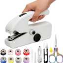 Hand Held Sewing Machine for Adults & Beginners, with a 15 PCS Basic Sewing Kit, Portable Mini Hand Sewing Machine, Dual Power (AC/DC) for Quick Repairs, DIY Projects on Clothes, Jeans, Home & Travel