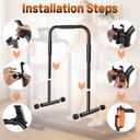 24.8 Inch Wide Walking Pad Handle Bar Only, Walking Pad Treadmill Handlebar with Phone/Tablet Holder & Cup Holder, Adjustable Handrail Height(31.5 to 37.5 inch), Non-Slip Feet, Stainless Steel Stable