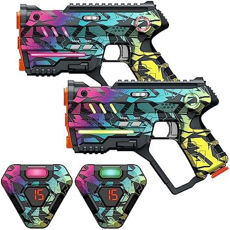 Laser Tag Set of 2, Lazer Tag Game for Kids Indoor & Outdoor Play, Gift Ideas for Kids Teens and Adults, Cool Toys for Teenage Ages 8 9 10 11 12+Year Old Boy & Girls