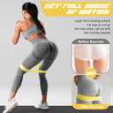 12 Pcs Latex Resistance Loop Exercise Bands for Booty Workout Stretch Exercise Bands Non Slip for Legs Squat Resistance Loop Women Men Starter Butt Hip Thigh Fitness (Yellow)