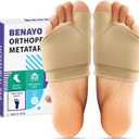 Orthopedic Metatarsal Pads,Ball of Foot Cushion with Gel Pad for Women and Men, Foot Pads for Ball Pain Relief, Morton's Neuroma, Metatarsalgia Support. (SMALL:WOMEN(4.5-6.5), Brown)