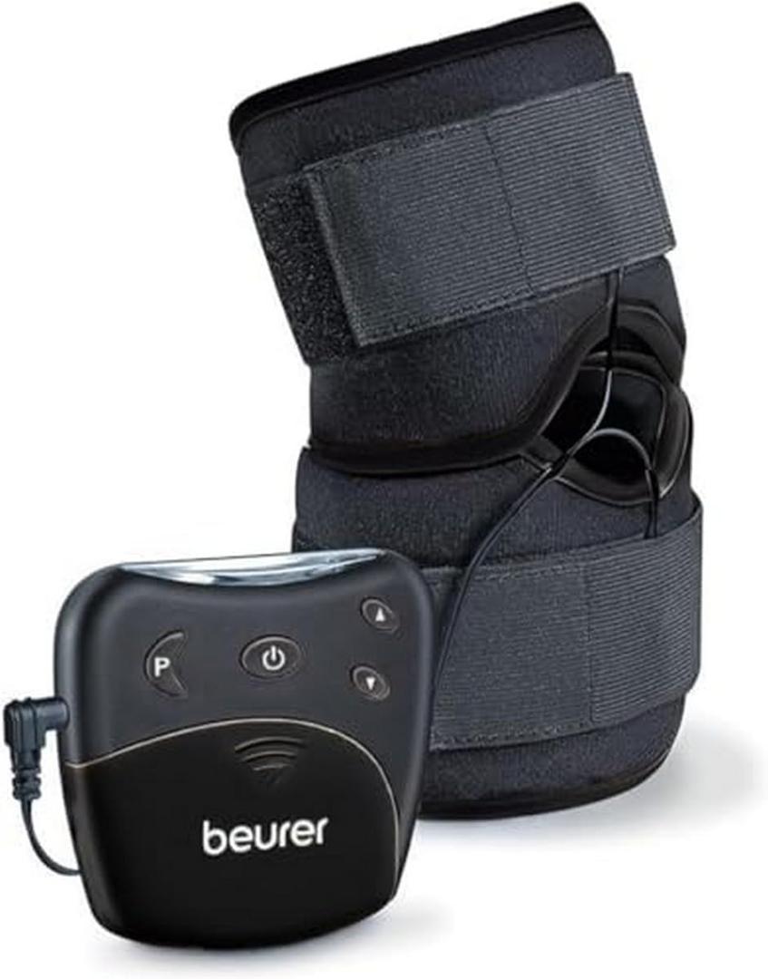 Beurer EM29 2-in-1 Knee and Elbow TENS Machine for Pain Relief with 20 Intensity Levels, 4 Programs, and Reusable Water Contact Electrodes, Digital Muscle Stimulator Device (EM29 - Knee and Elbow)