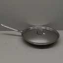 All-Clad D3 Stainless Steel 12 inch Frying Pan With Lid- Made in the USA- The Original Bonded Professional Cookware- Oven Safe & Induction Compatible