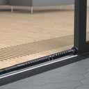 BeBecome Sliding Door Security Bar 17-50 inch Adjustable Patio Door Security bar with Rubber Tips Apartment Bedroom Bottom of Door Heavy Duty Interior Black