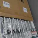 Babelio 29-48" Extra Wide Baby Gate with Adjustable Cat Door,Easy Install Pressure/Hardware Mounted,Auto Close Pet door for Stairs,House,Doorways,Effortless Walk Thru,White