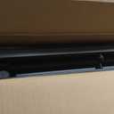 Amazon Basics Portable 4 Ft Rectangular Folding Dining Table, 4 Adjustable Height Settings, Space Saving Fold-in-Half Design and Carrying Handle, Indoor & Outdoor, Washed Black, 47.8 x 23.9 x 33.9 in