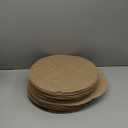 Mifoci 100 Pieces Fall Burlap Placemats, Burlap Round Reusable Placemats Brown Table Mats Circle Rustic Table Decorations for Wedding Christmas Dinner Holiday Farmhouse Supplies (15.75 Inche)