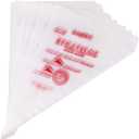 200 Pcs Disposable Cream Pastry Bag Cake Icing Piping Decorating Tool Cupcake Decorating Piping Icing Bag (Red) (10")
