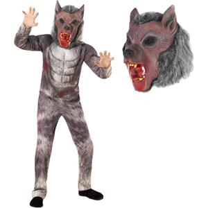 Morph Werewolf Costume Kids Wolf Costume Kids Werewolf Costume Big Bad Wolf Costume Kids Halloween Costumes For Boys Wolf (Large)