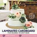 2 x 4 Pack Cake Boards Golden Round Cake Circles 6, 8, 10, 12 Inch Cake Base Cardboard, 1 of Each Size Set for Baking Cake, Gold