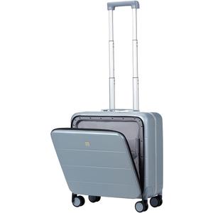MILADA 18 Inch Carry On Luggage Hard Shell Suitcase With Wheels, TSA Travel Bag For Women Men Rolling Aluminum Frame Small Luggage, Grey