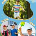 GADIEMKENSD Kaleidoscope Pattern Baseball Cap, Color Blocking, UV Protection, Breathable, for Boys and Girls (2-5T, Black Red)