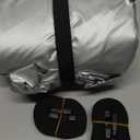 UPF 50+ Kayak Cover, Dustproof Canoe Cover for Outdoor Storage, 420D Waterproof Kayak Cover for Fishing Boat, Gray (Silver, 14ft)